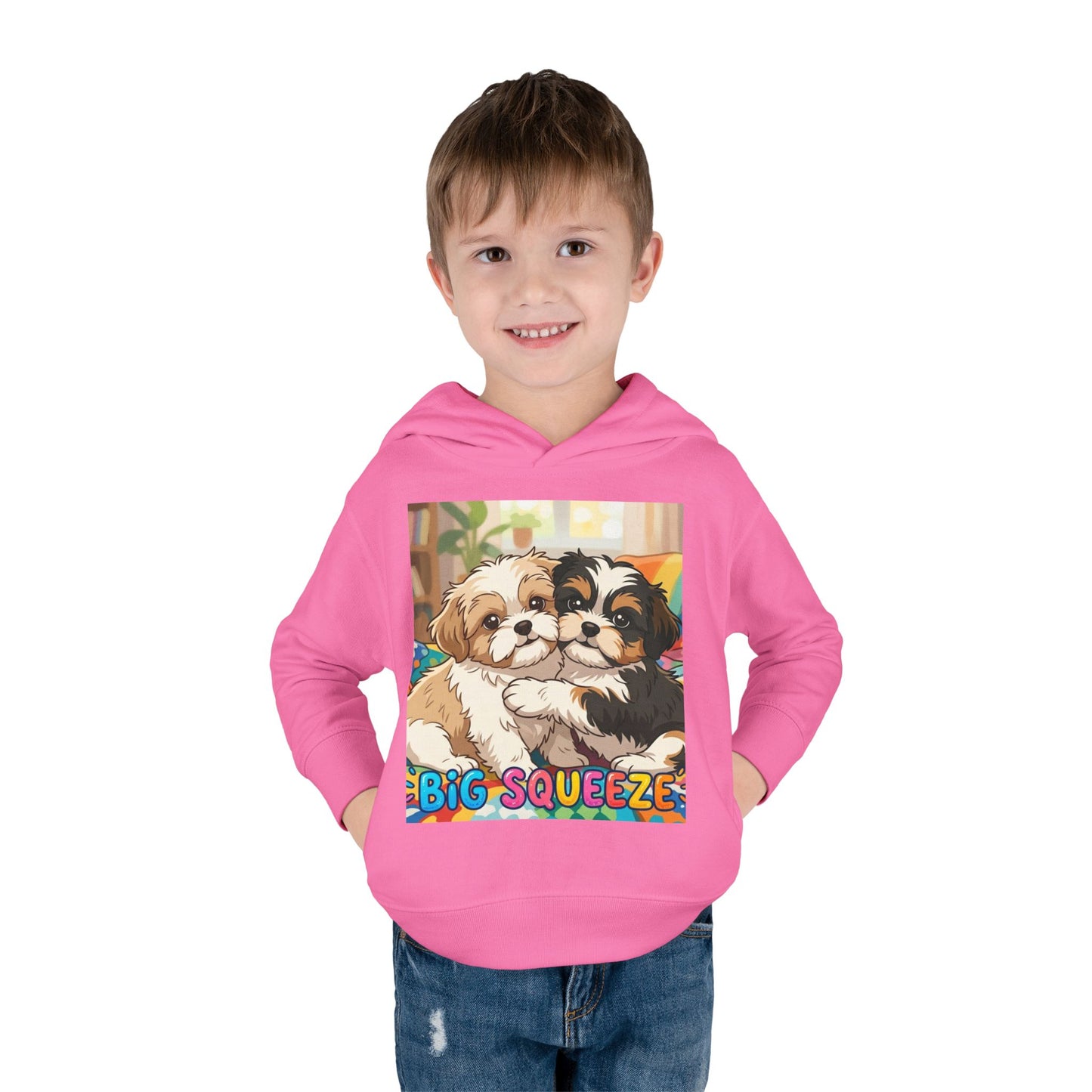 Big Squeeze Shih Tzu Toddler Pullover Fleece Hoodie