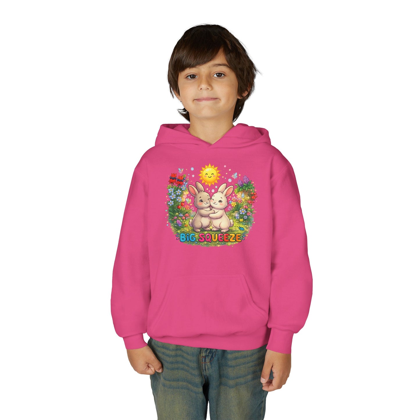 Big Squeeze Bunny Youth Heavy Blend Hooded Sweatshirt