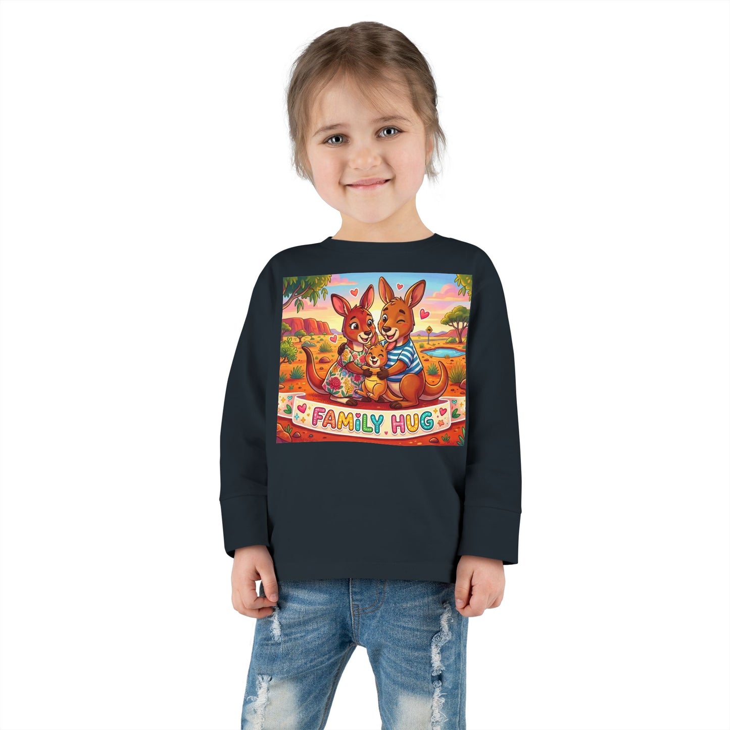 Family Hug Kangaroo Toddler Long Sleeve Tee