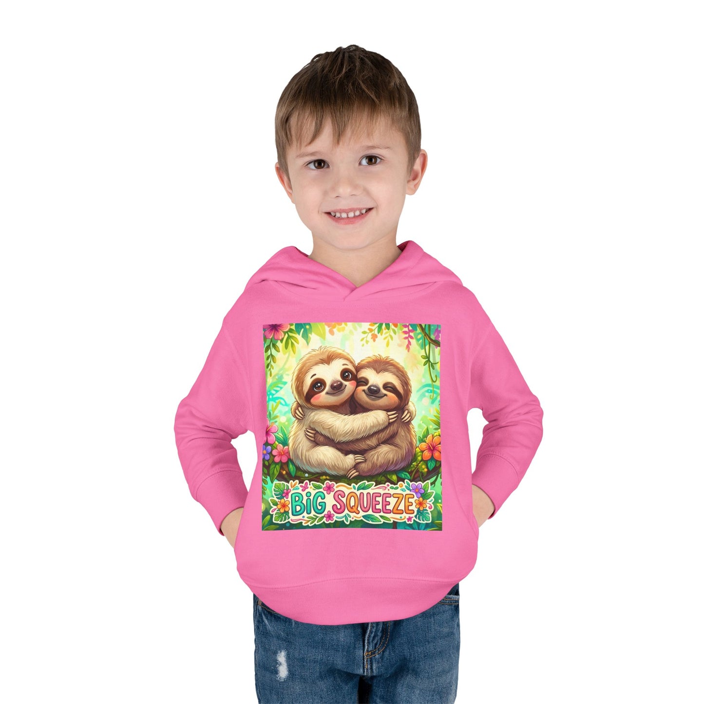 Big Squeeze Sloth Toddler Pullover Fleece Hoodie
