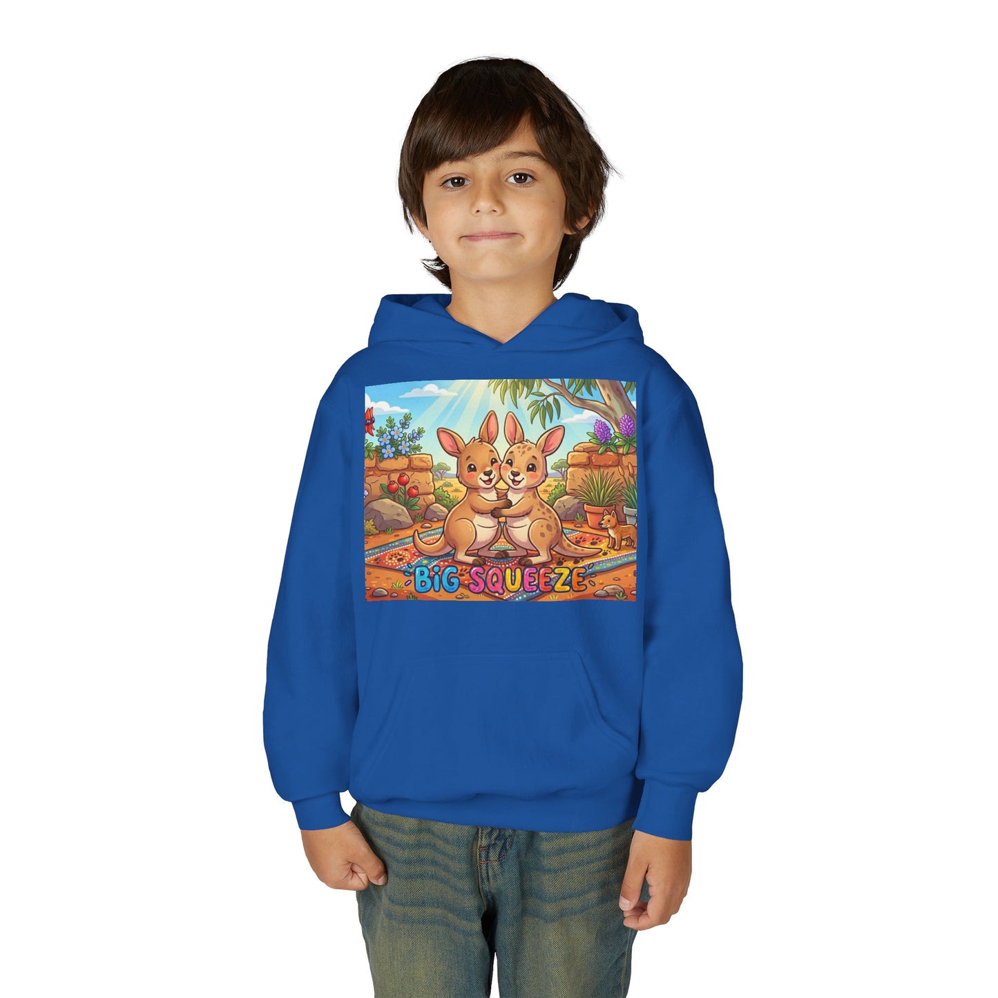 Big Squeeze Kangaroo Youth Heavy Blend Hooded Sweatshirt
