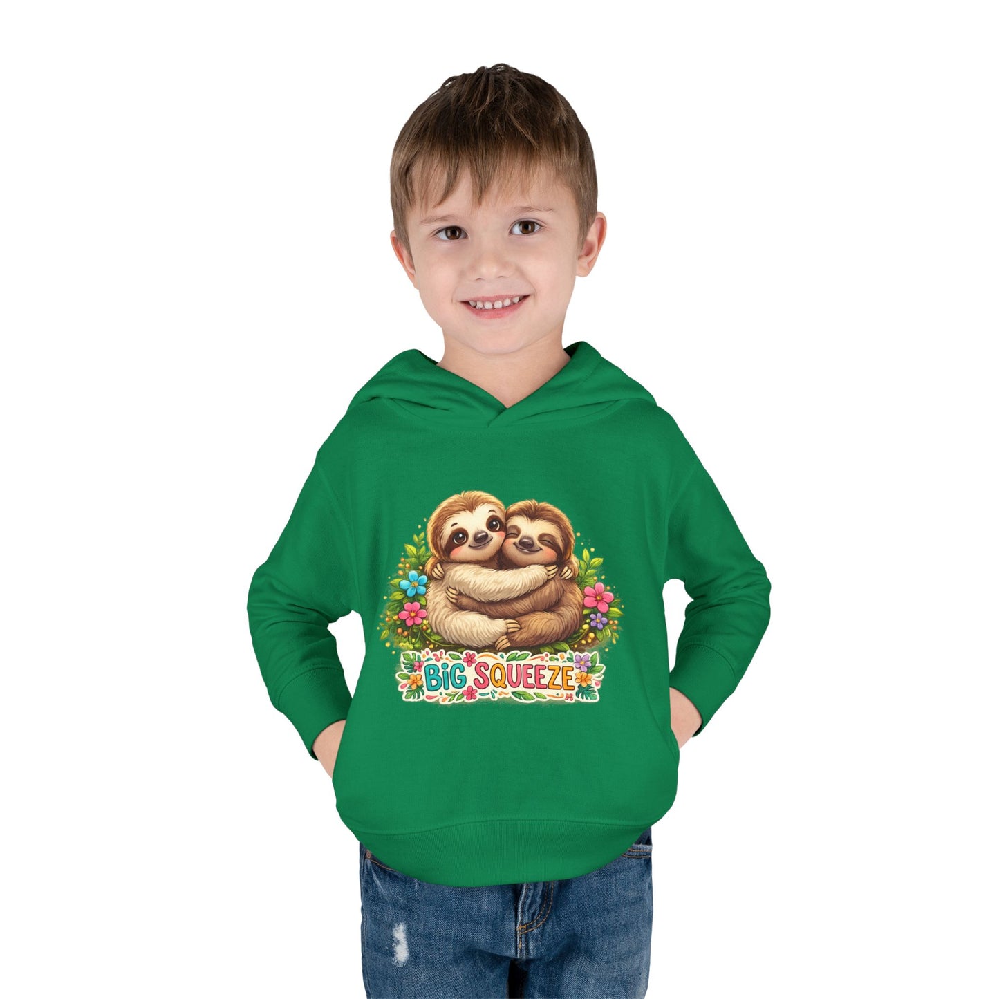 Big Squeeze Sloth Toddler Pullover Fleece Hoodie