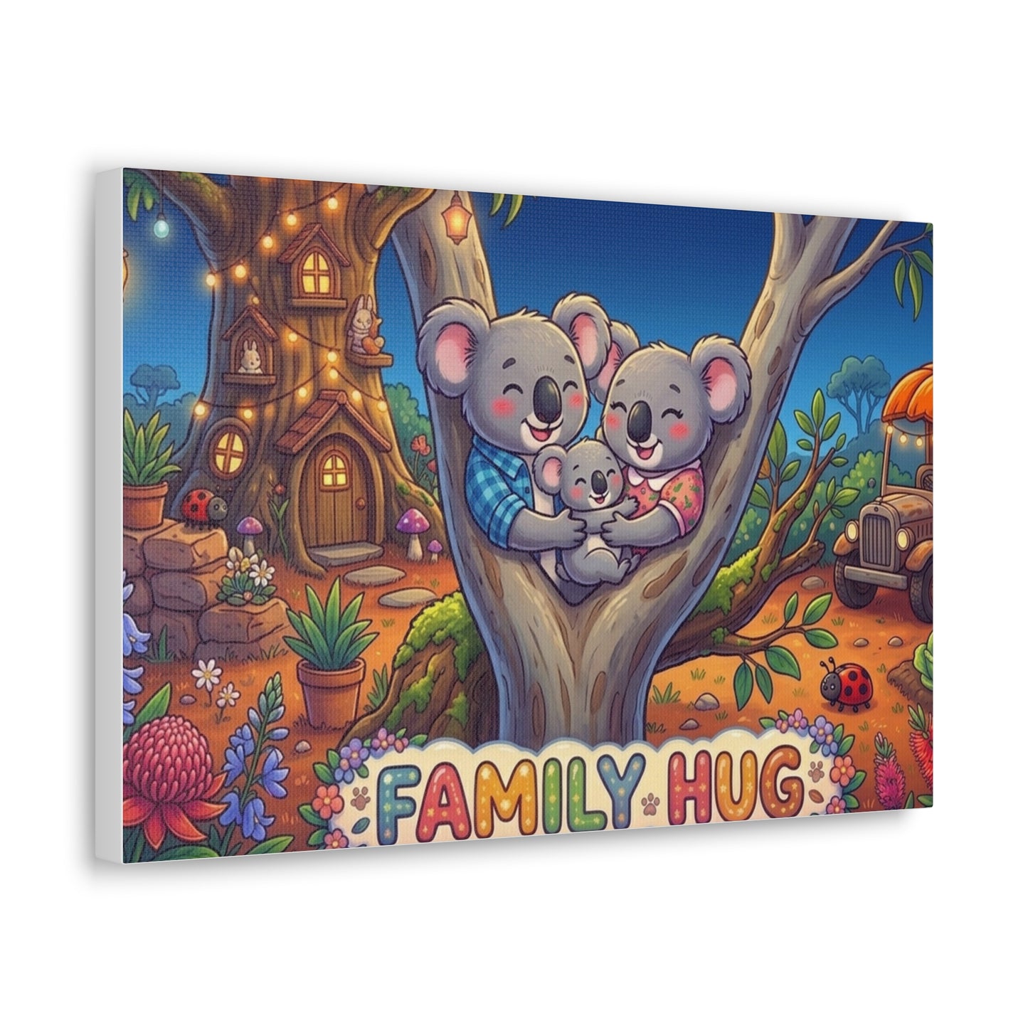 Family Hug Koala Classic Canvas