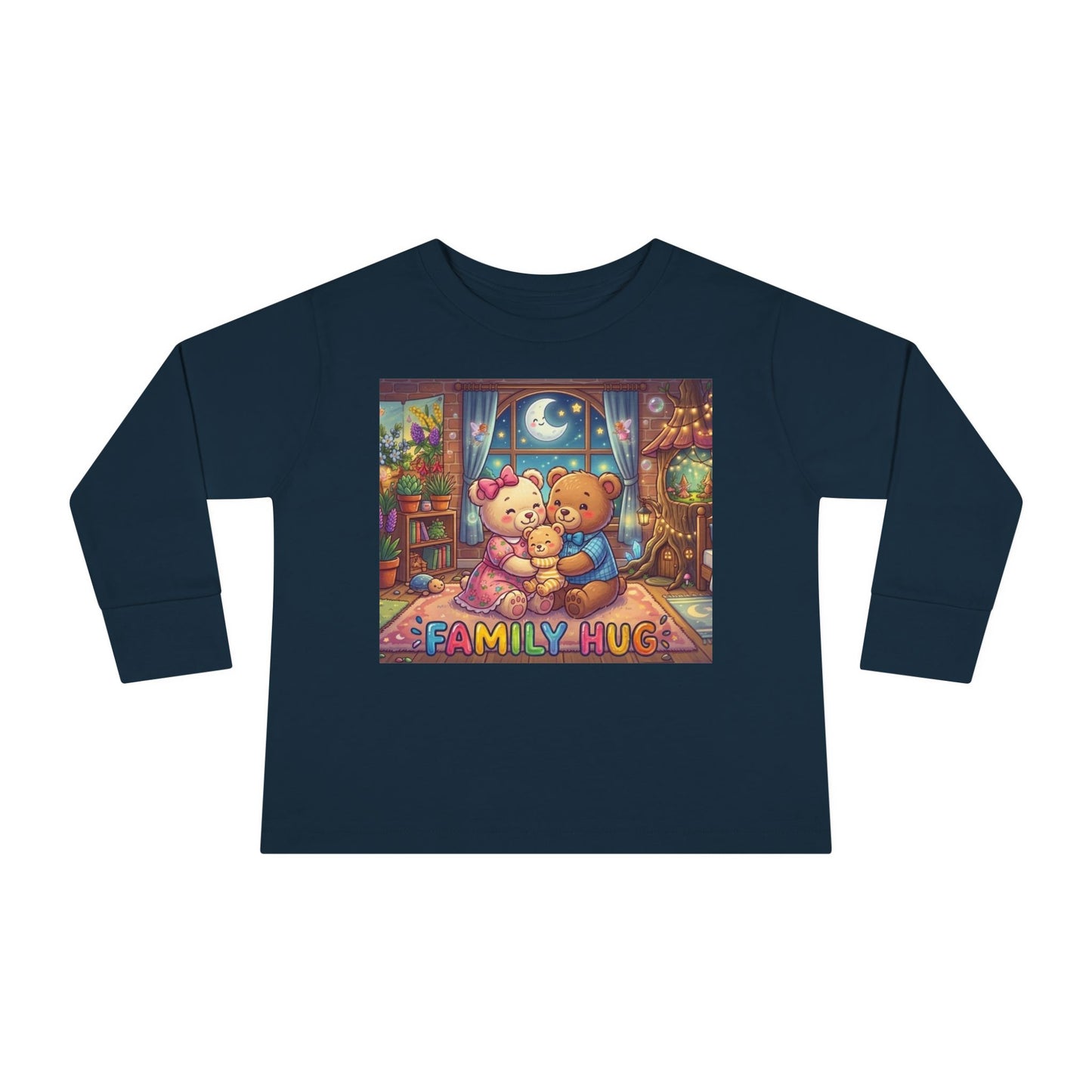 Family Hug Teddy Toddler Long Sleeve Tee