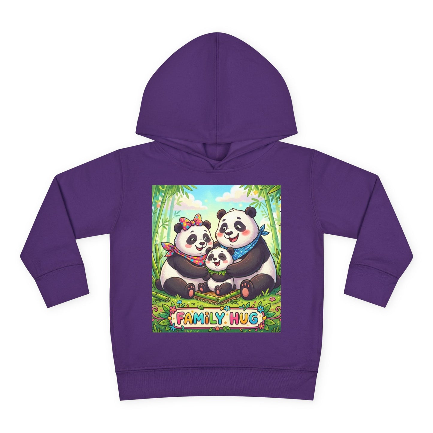 Family Hug Panda Toddler Pullover Fleece Hoodie