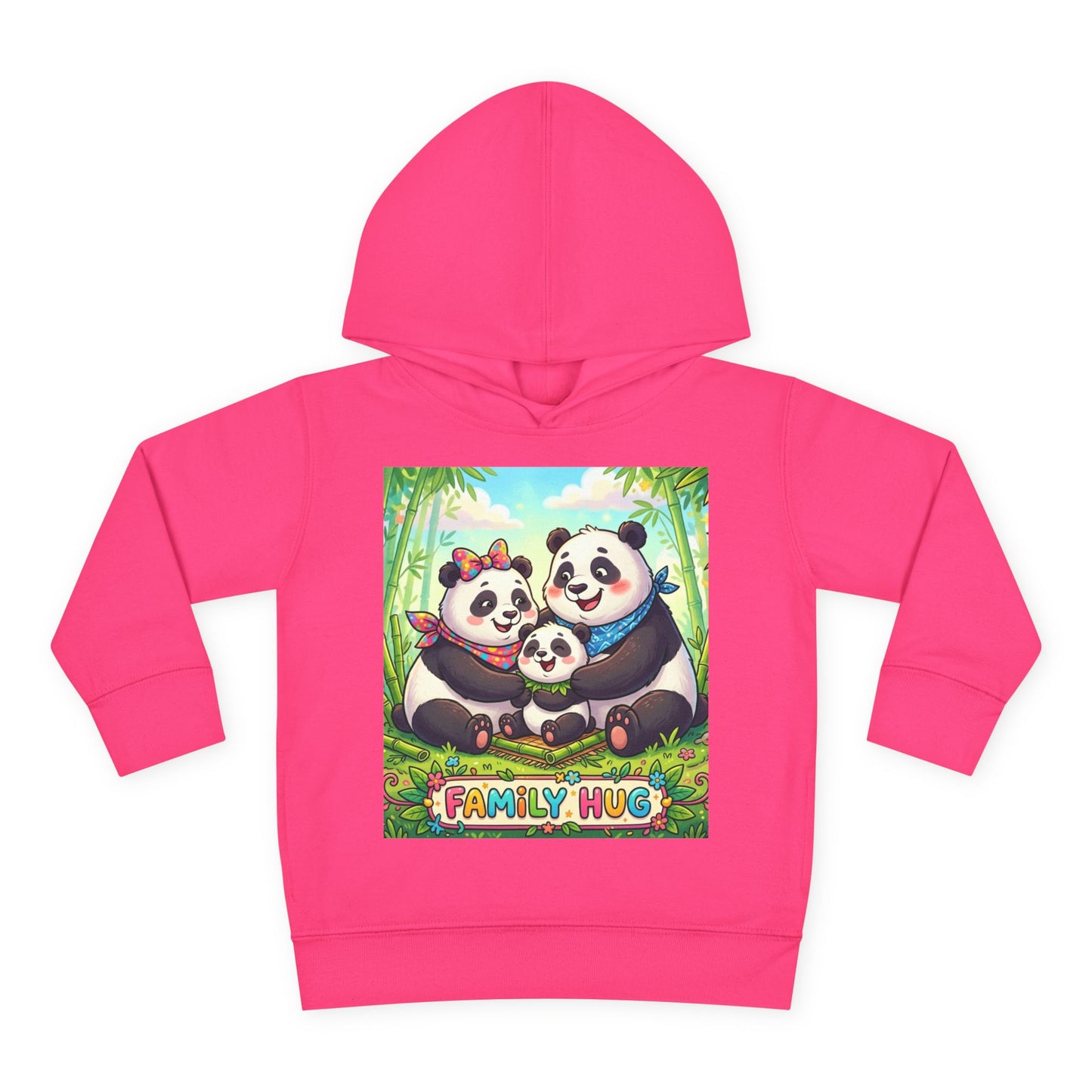 Family Hug Panda Toddler Pullover Fleece Hoodie