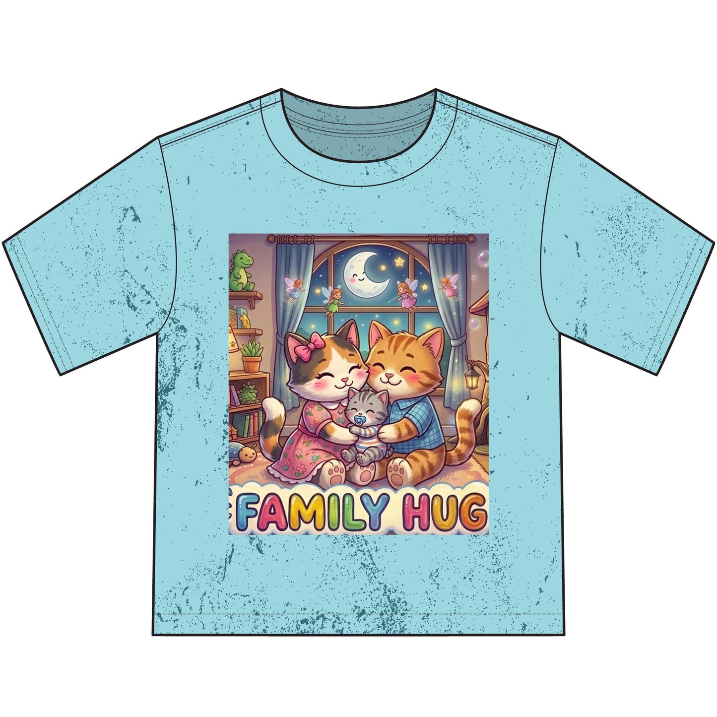 Family Hug Kitten Heavyweight Color Blast Youth T-Shirt