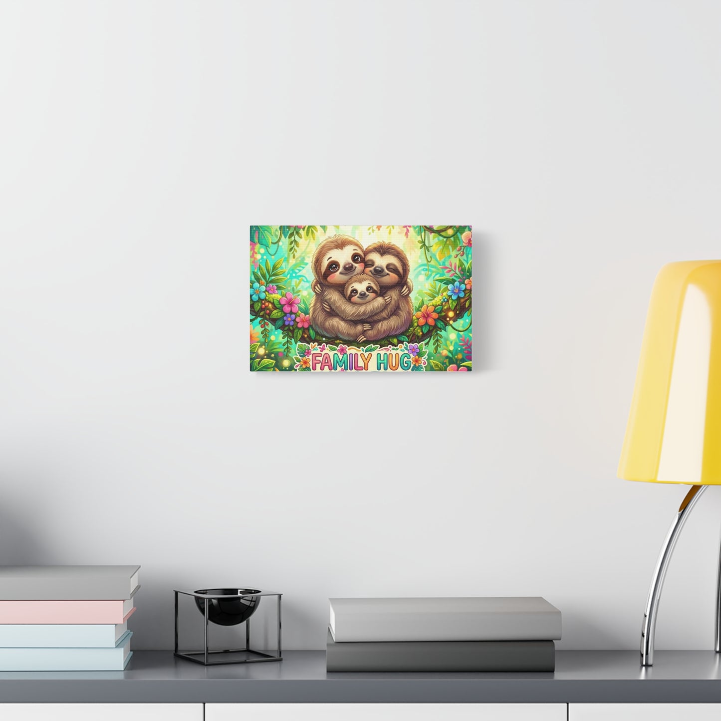 Family Hug Sloth Classic Canvas