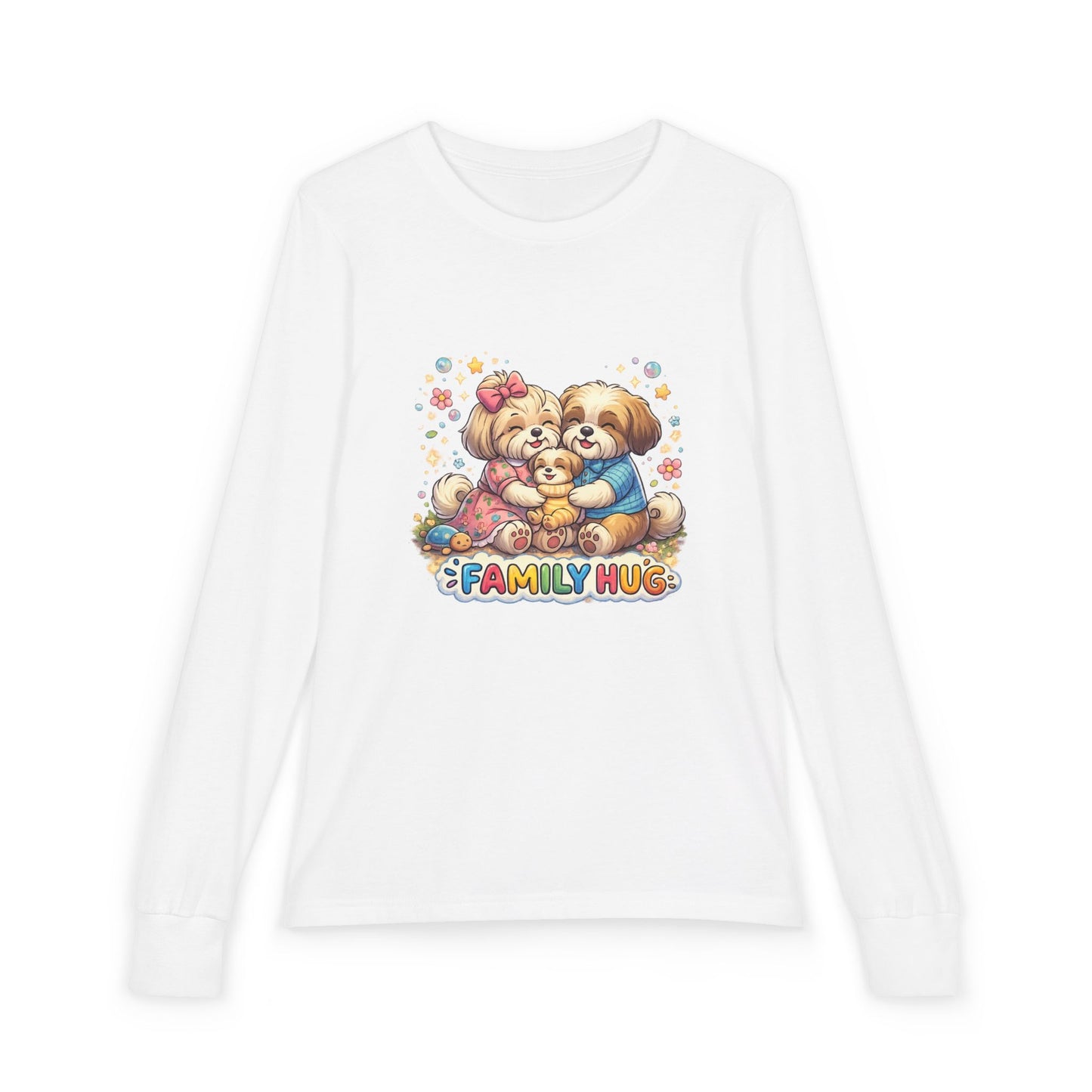 Family Hug Shih Tzu Youth Jersey Long Sleeve Tee