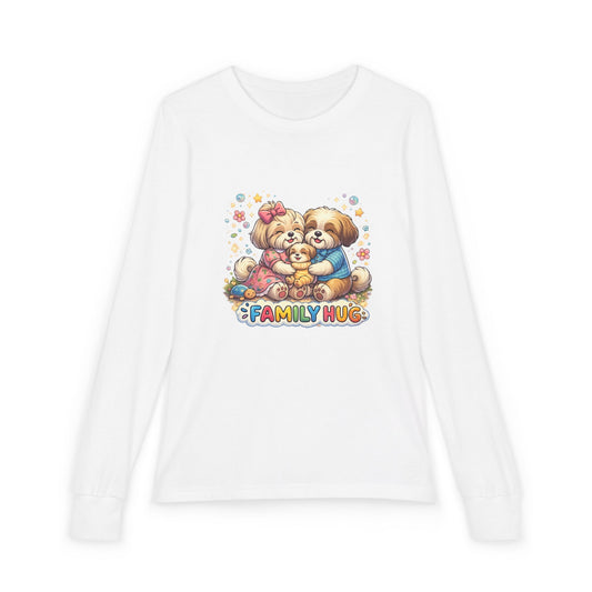 Family Hug Shih Tzu Youth Jersey Long Sleeve Tee