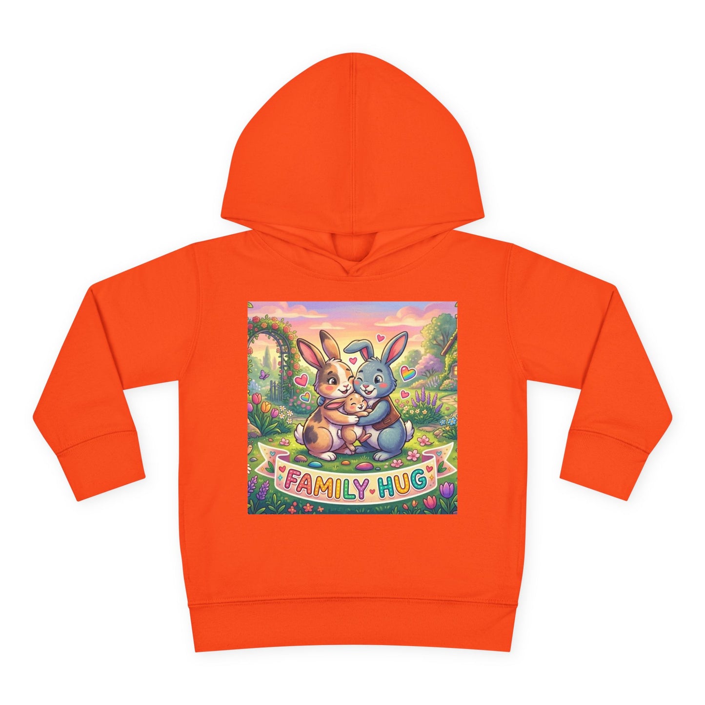 Family Hug Bunny Toddler Pullover Fleece Hoodie