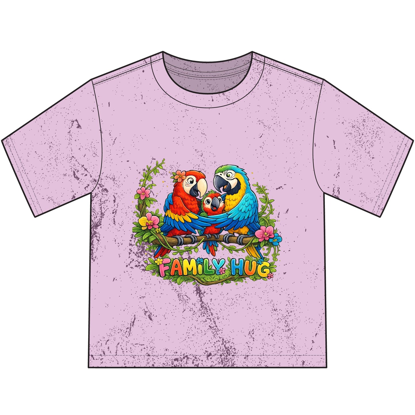 Family Hug Macaw Heavyweight Color Blast Youth T-Shirt