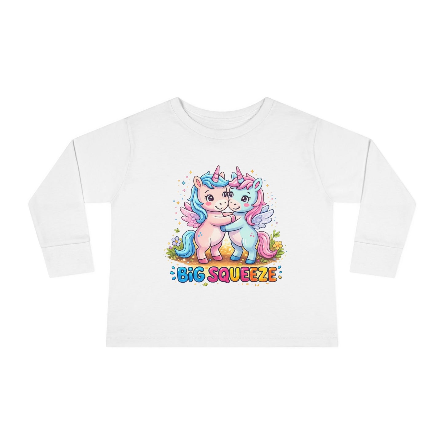 Big Squeeze Unicorn Toddler Long Sleeve Tee