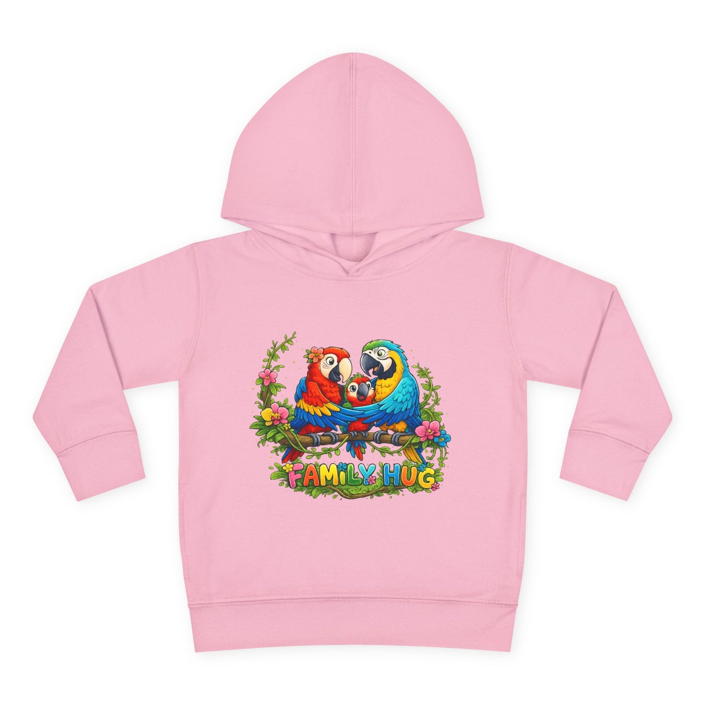 Family Hug Macaw Toddler Pullover Fleece Hoodie