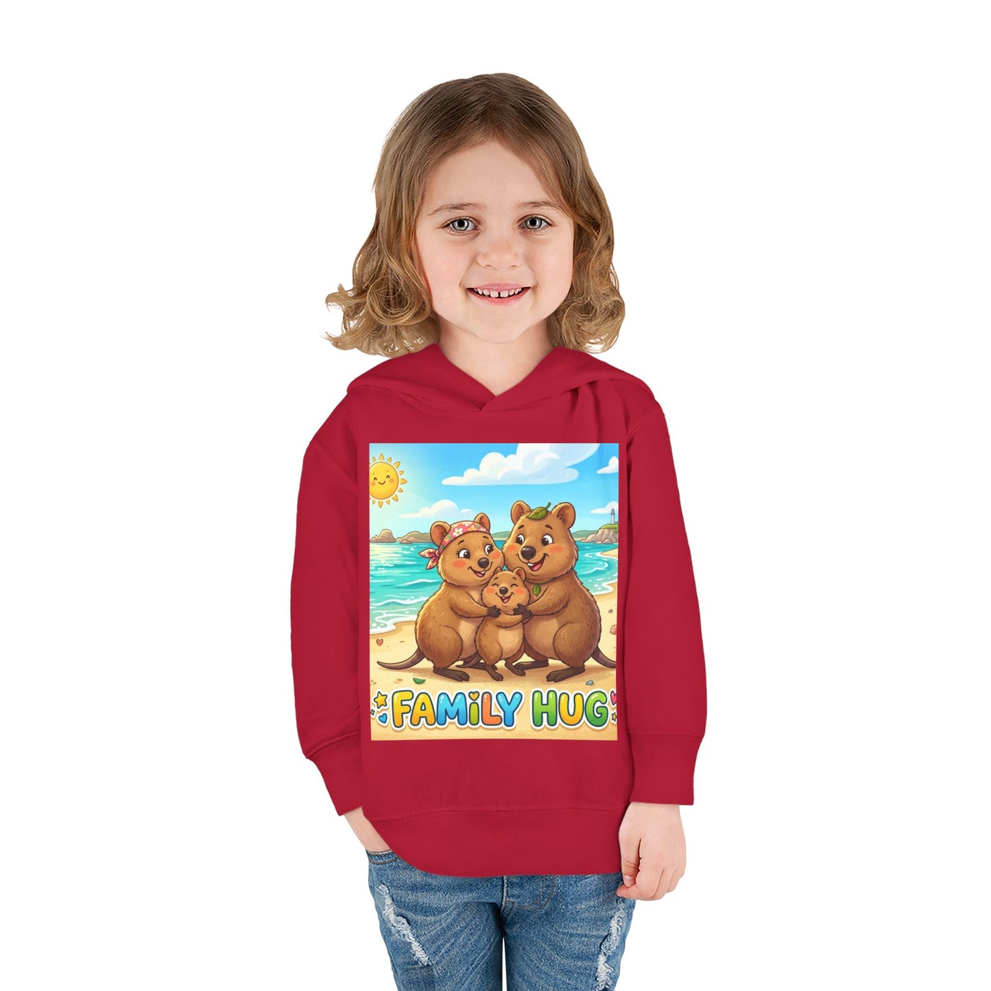 Family Hug Quokka Toddler Pullover Fleece Hoodie
