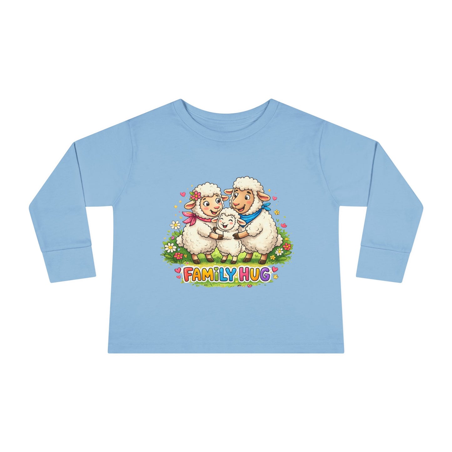 Family Hug Lamb Toddler Long Sleeve Tee