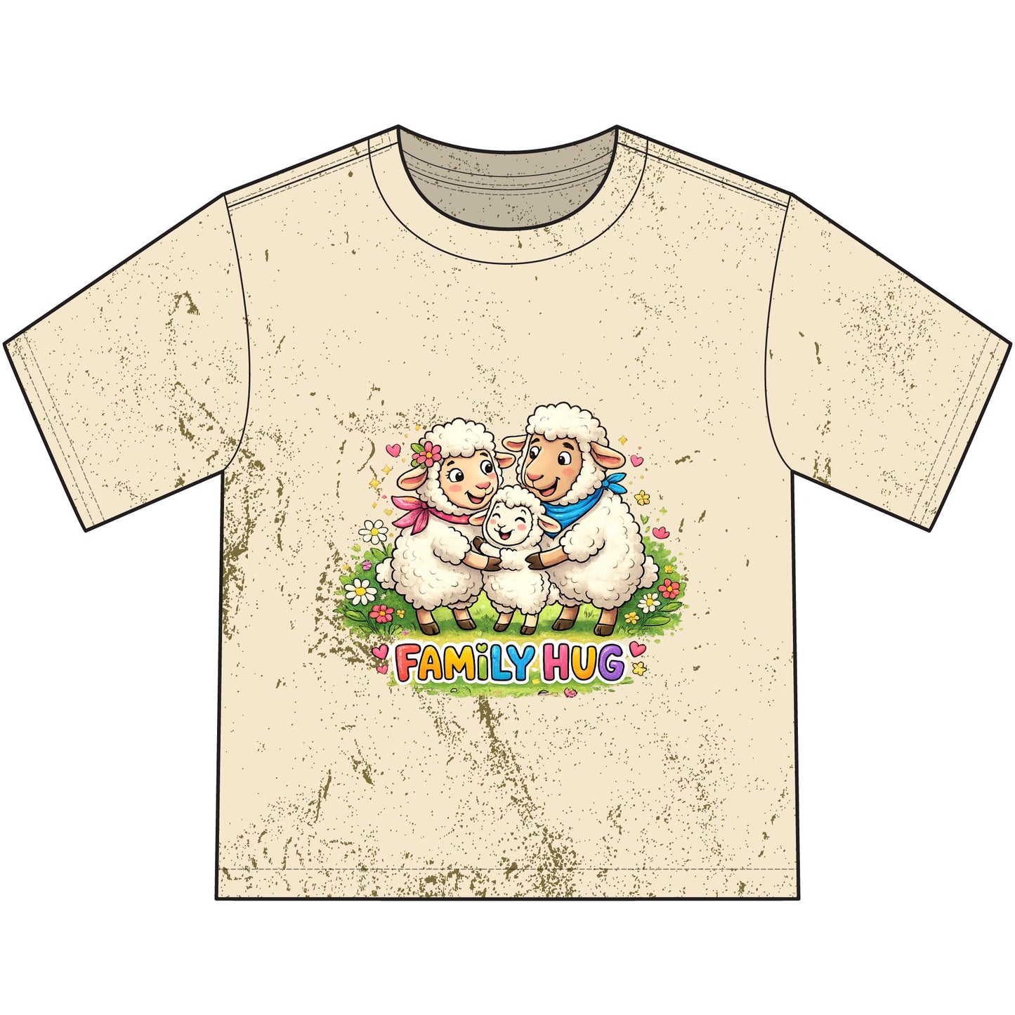 Family Hug Lamb Heavyweight Color Blast Youth T-Shirt