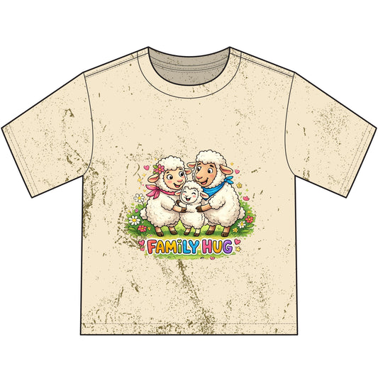 Family Hug Lamb Heavyweight Color Blast Youth T-Shirt