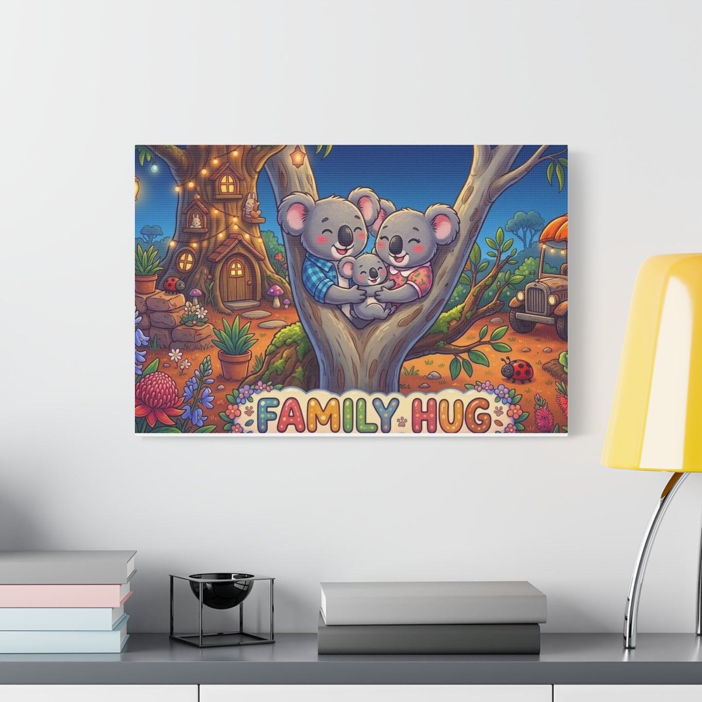Family Hug Koala Classic Canvas