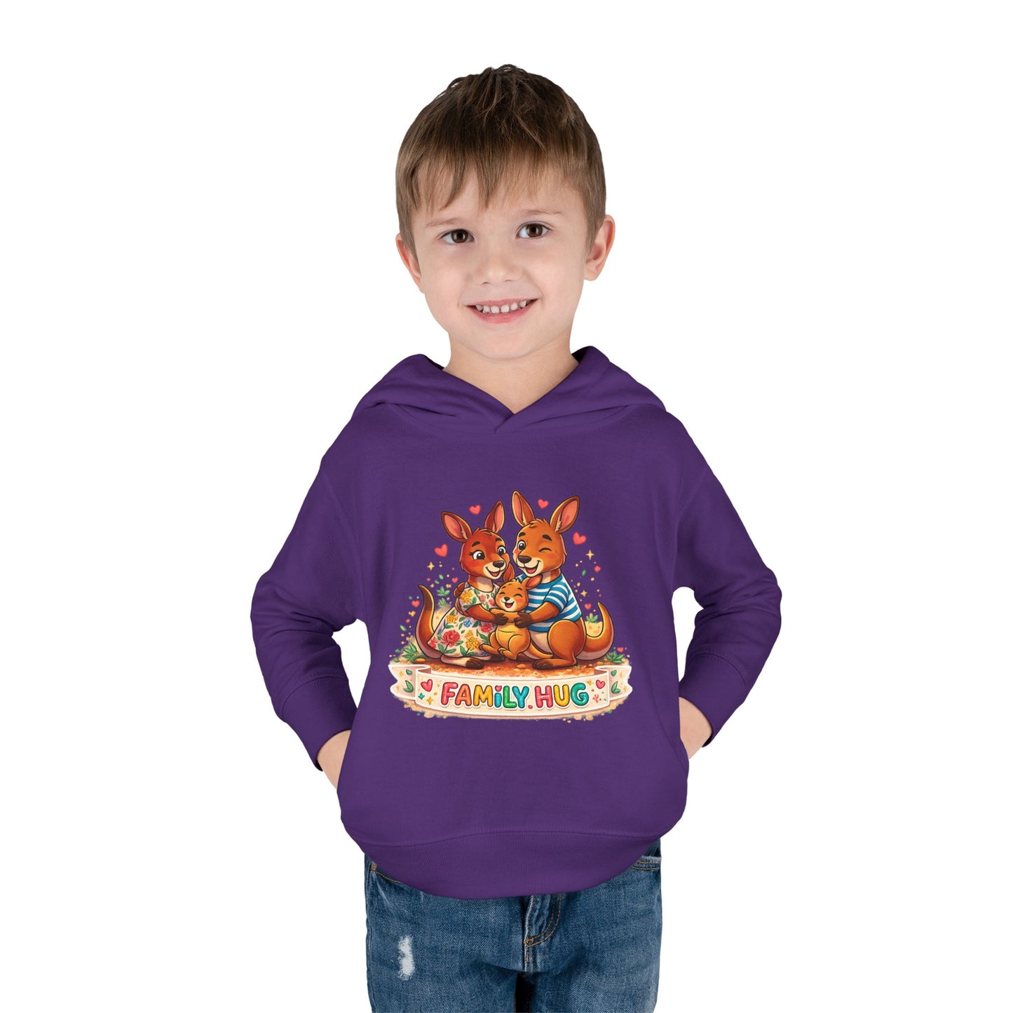 Family Hug Kangaroo Toddler Pullover Fleece Hoodie