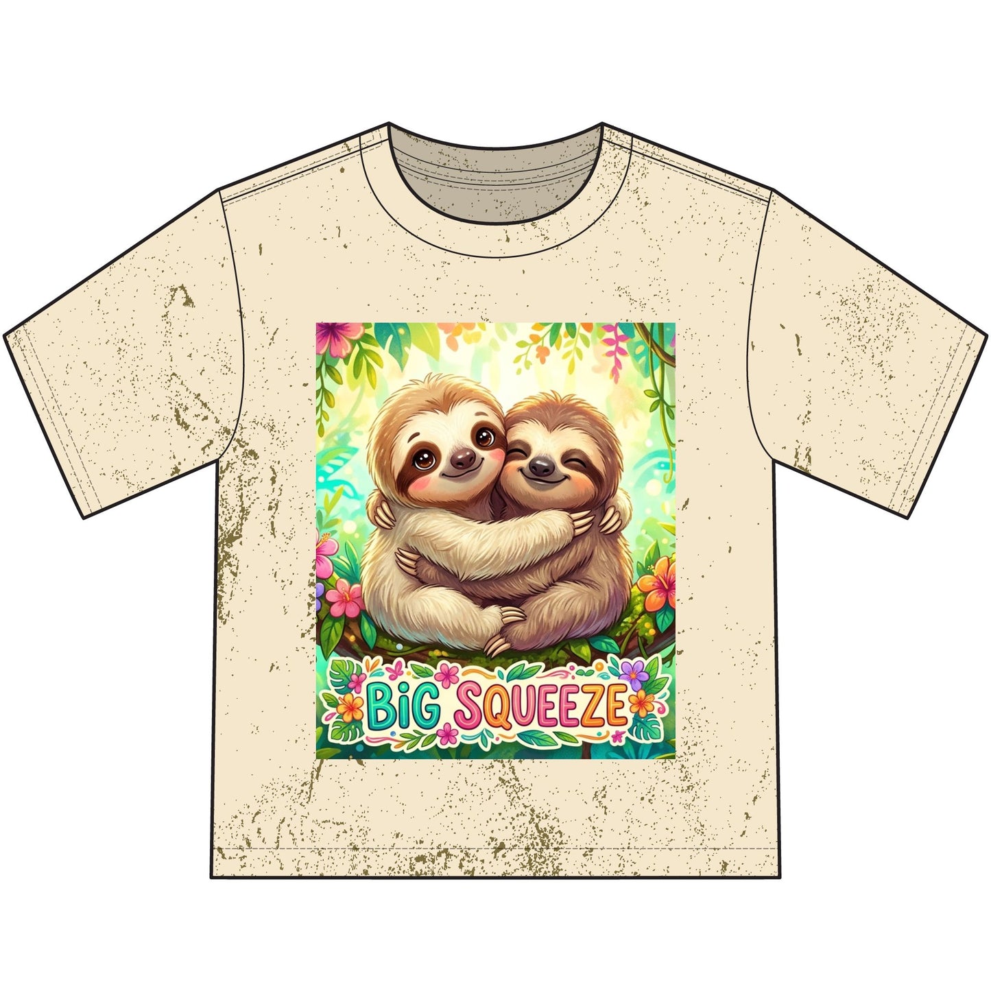 Big Squeeze Sloth Heavyweight Color Blast Youth T-Shirt