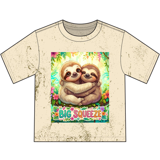 Big Squeeze Sloth Heavyweight Color Blast Youth T-Shirt