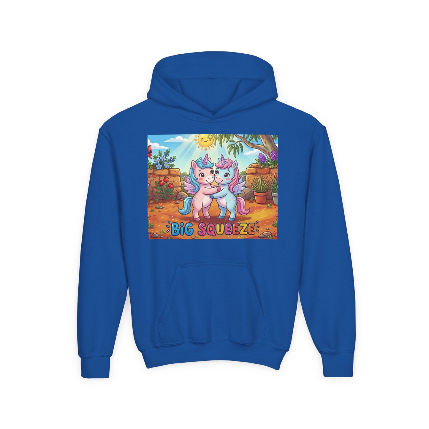 Big Squeeze Unicorn Youth Heavy Blend Hooded Sweatshirt