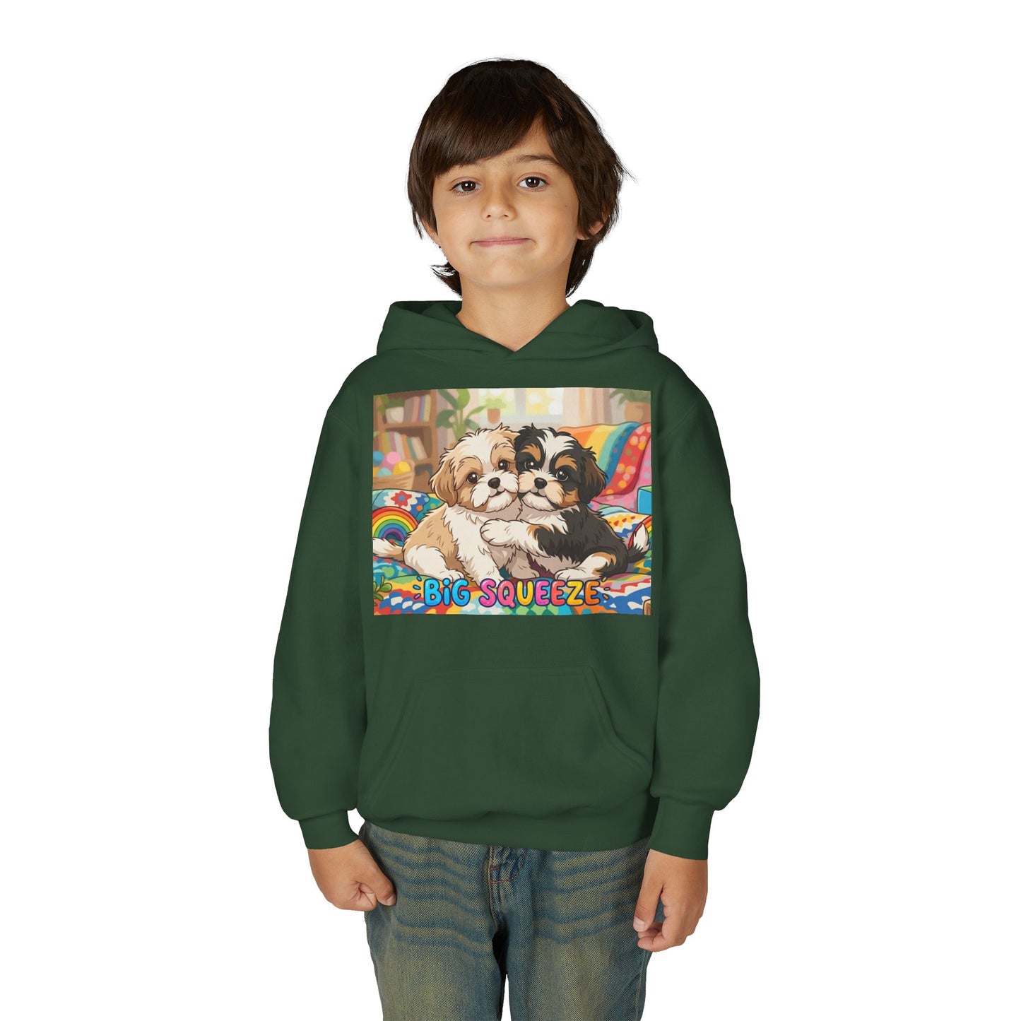 Big Squeeze Shih Tzu Youth Heavy Blend Hooded Sweatshirt