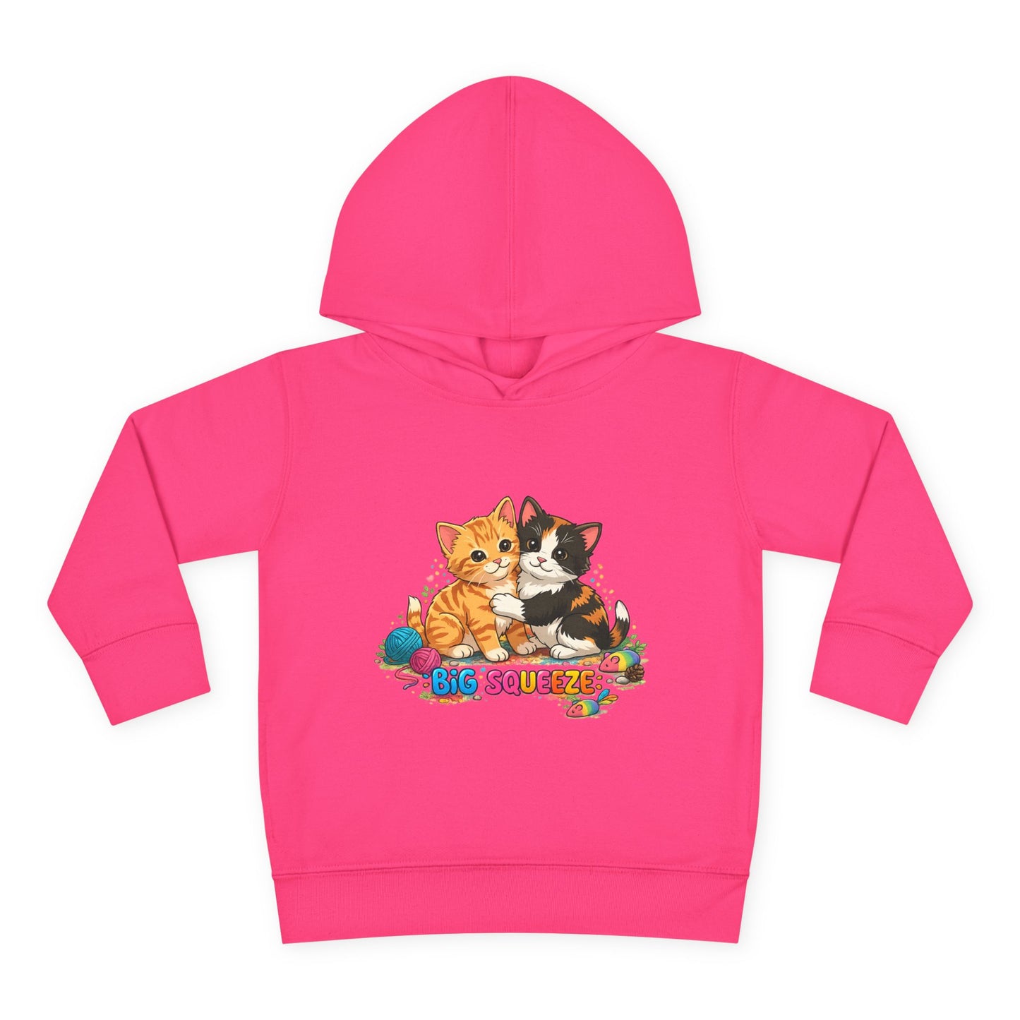 Big Squeeze Kitten Toddler Pullover Fleece Hoodie