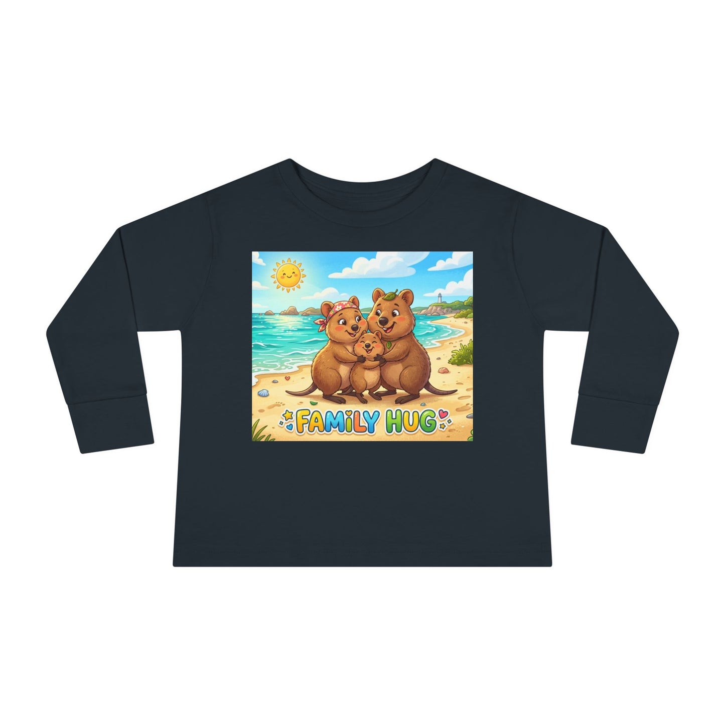 Family Hug Quokka Toddler Long Sleeve Tee