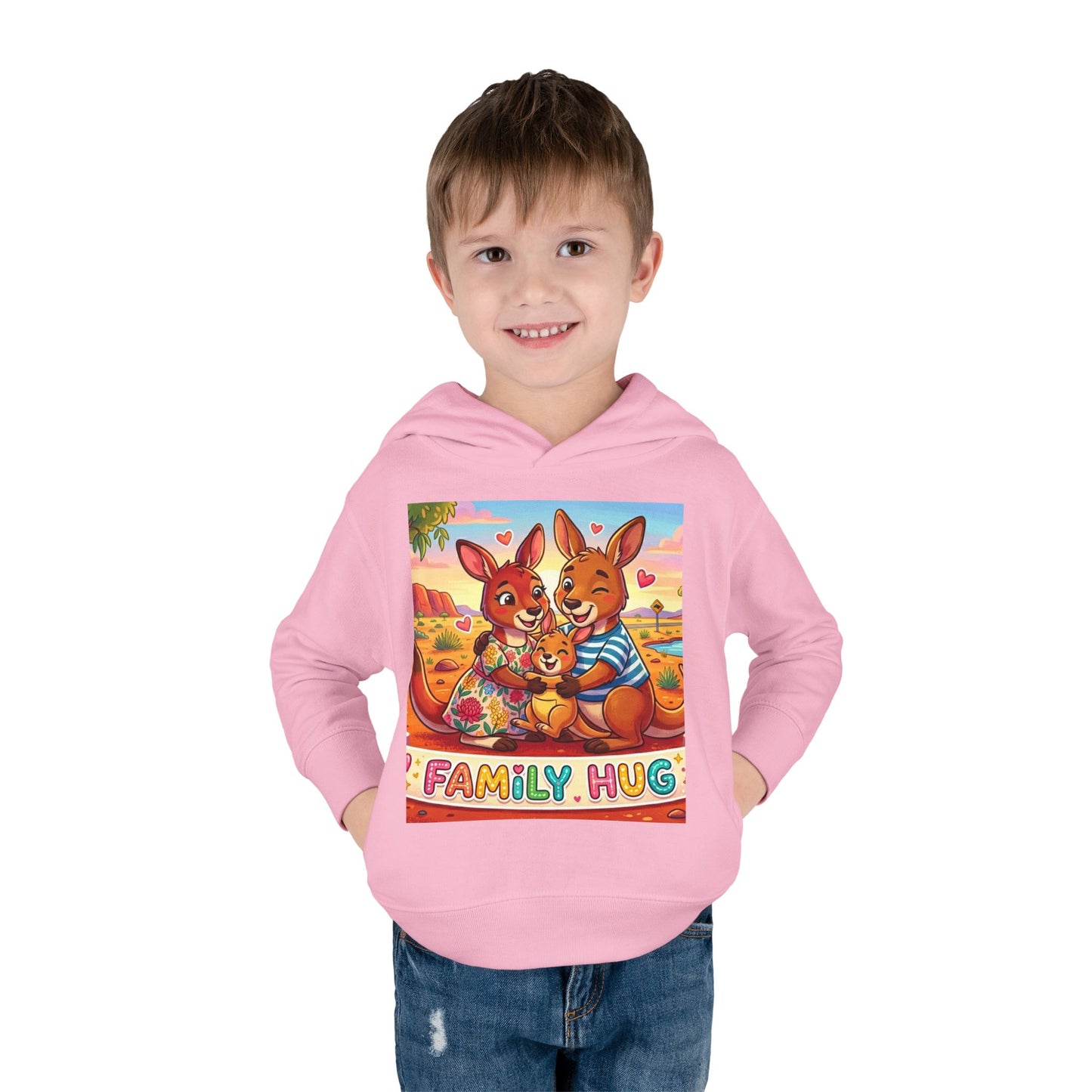 Family Hug Kangaroo Toddler Pullover Fleece Hoodie