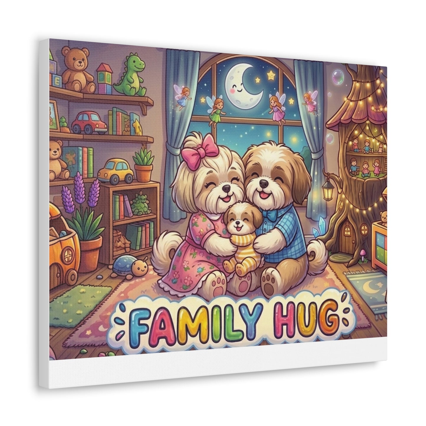 Family Hug Shih Tzu Classic Canvas