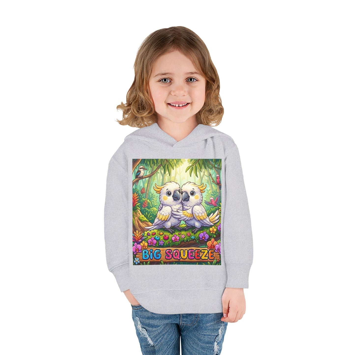 Big Squeeze Cockatoo Toddler Pullover Fleece Hoodie