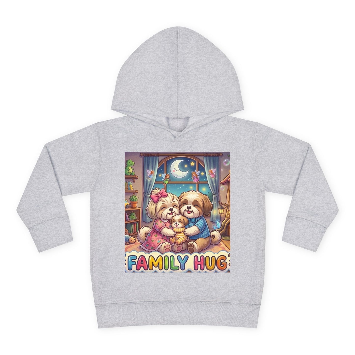 Family Hug Shih Tzu Toddler Pullover Fleece Hoodie
