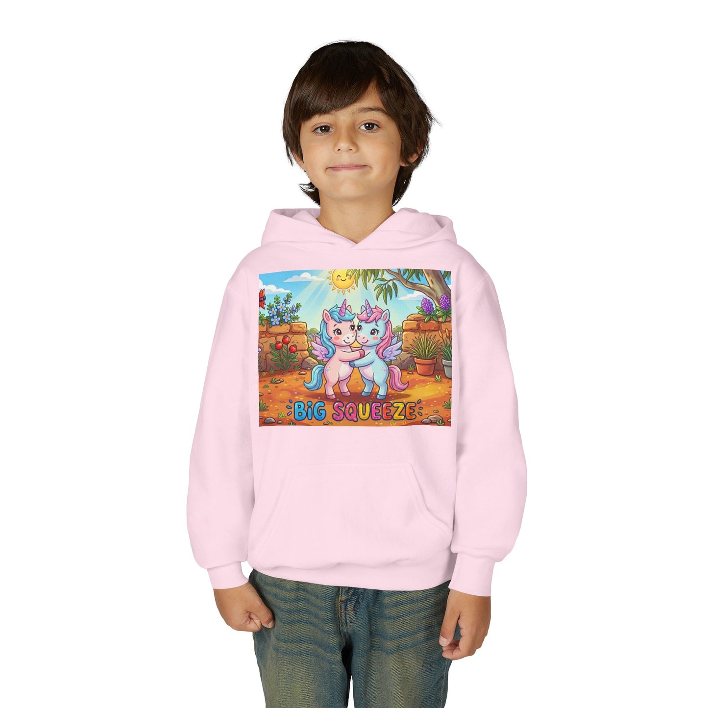 Big Squeeze Unicorn Youth Heavy Blend Hooded Sweatshirt