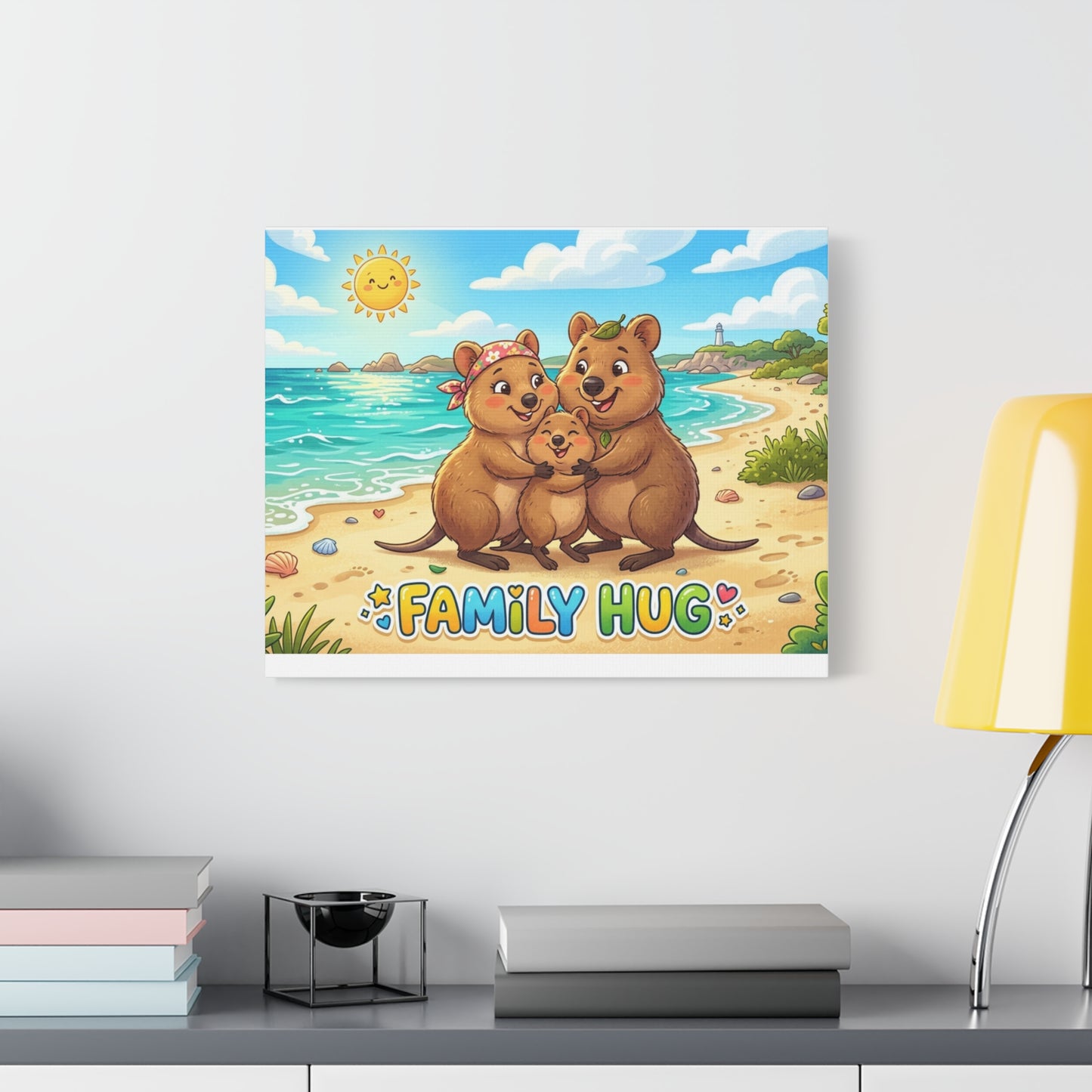 Family Hug Quokka Classic Canvas