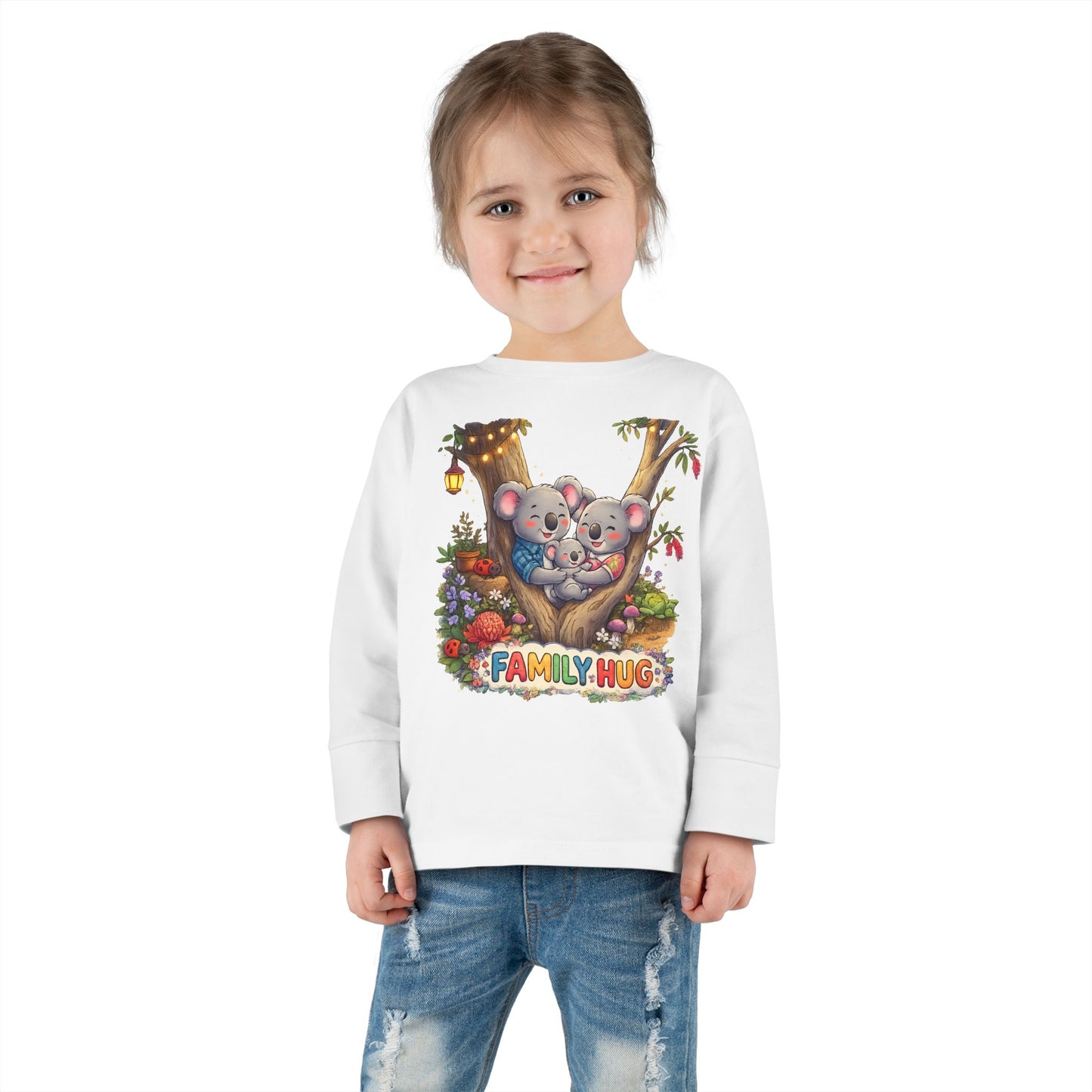 Family Hug Koala Toddler Long Sleeve Tee