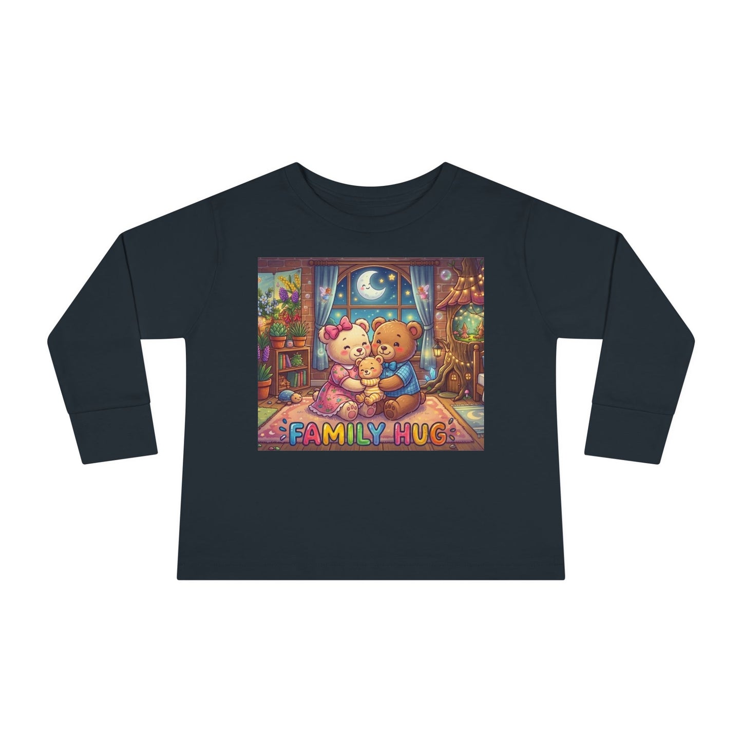 Family Hug Teddy Toddler Long Sleeve Tee