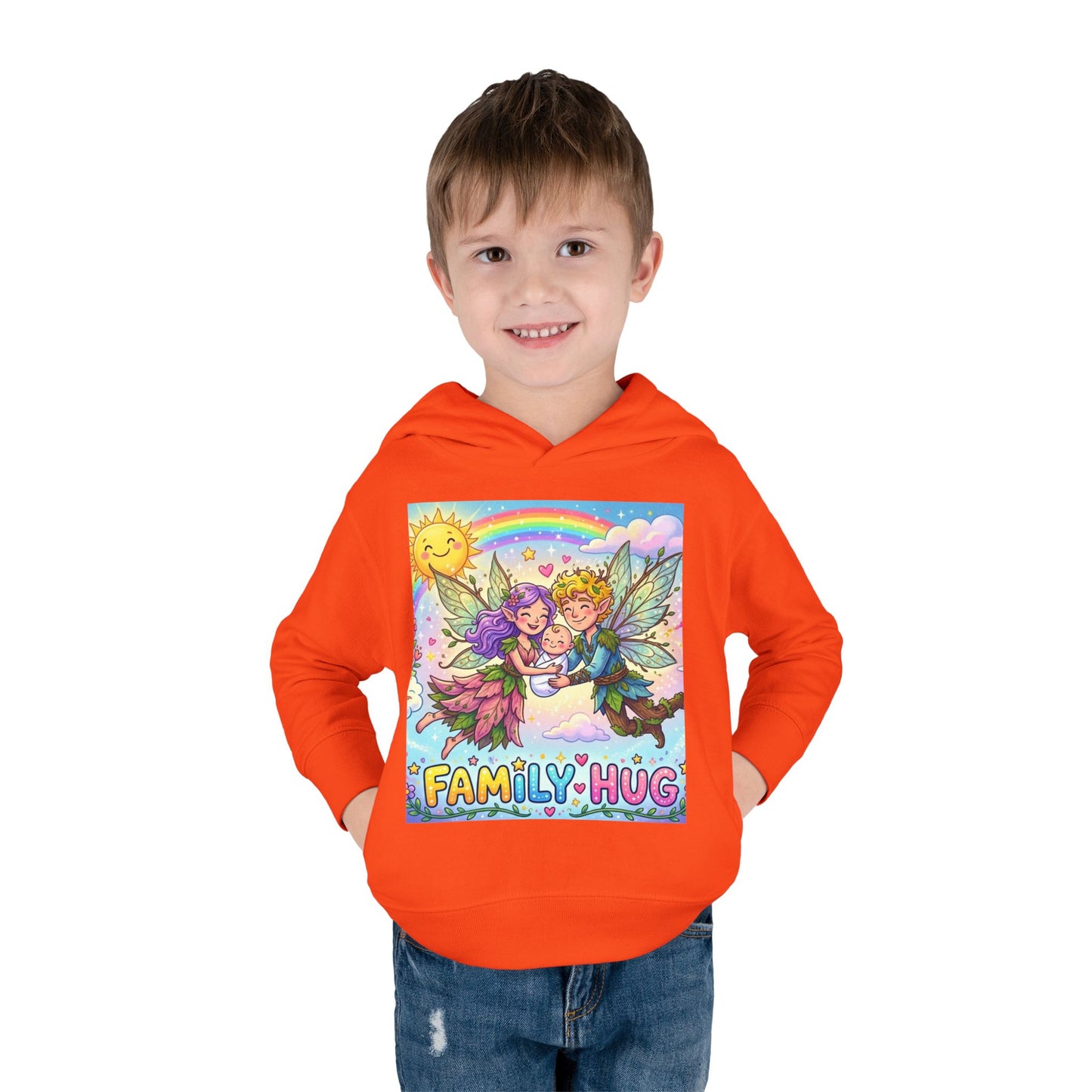 Family Hug Fairy Toddler Pullover Fleece Hoodie
