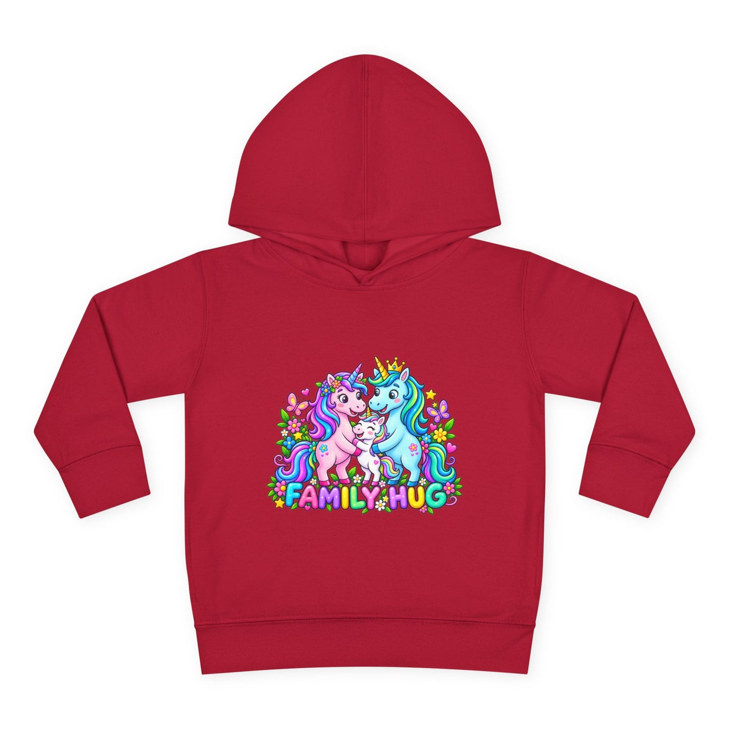 Family Hug Unicorn Toddler Pullover Fleece Hoodie