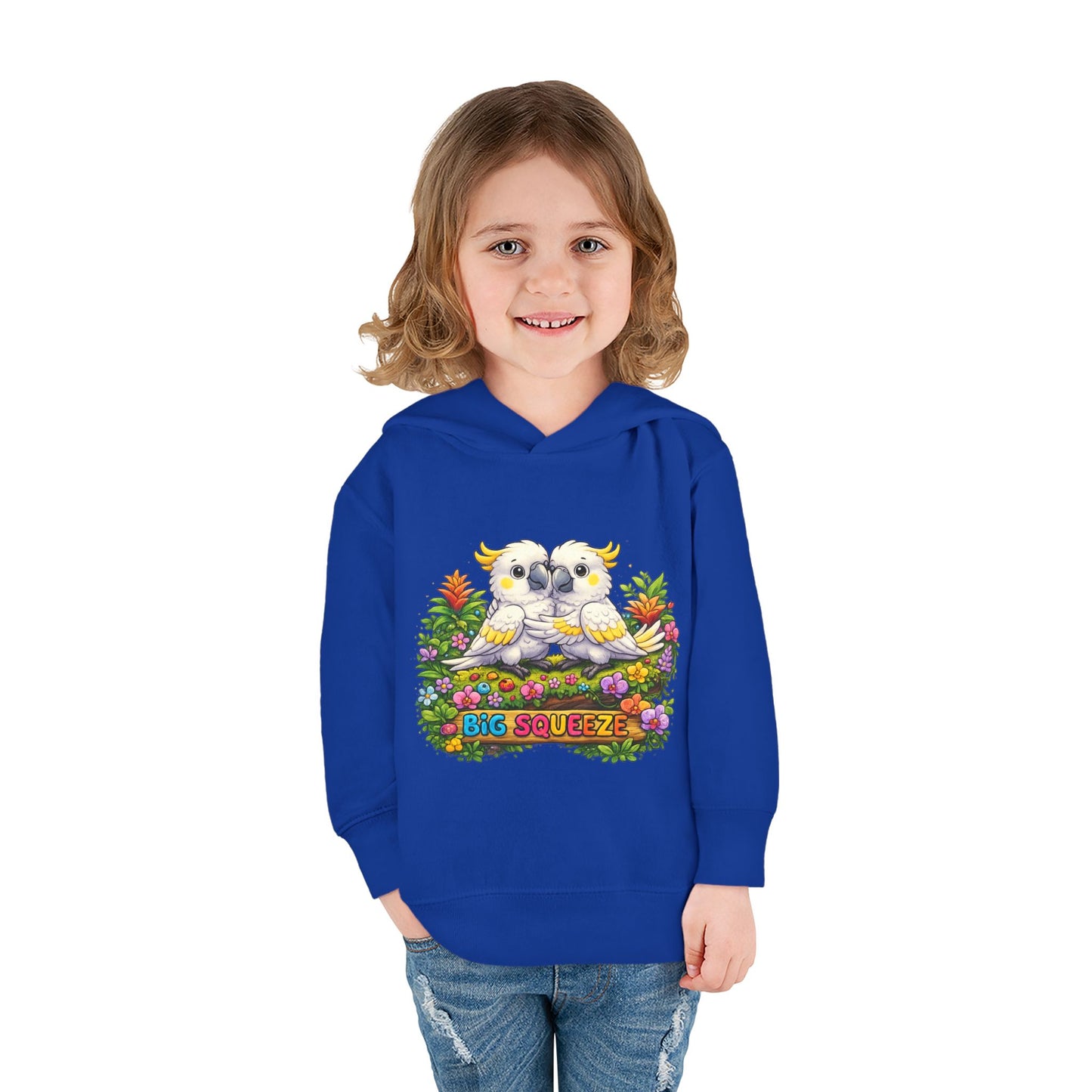 Big Squeeze Cockatoo Toddler Pullover Fleece Hoodie