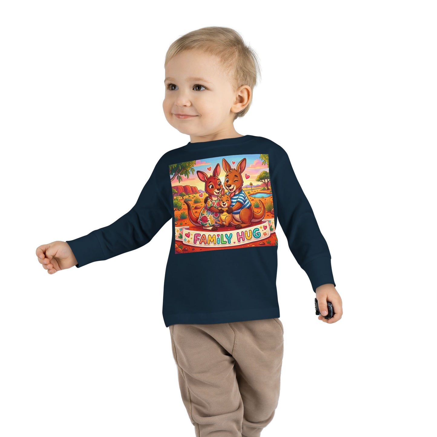 Family Hug Kangaroo Toddler Long Sleeve Tee