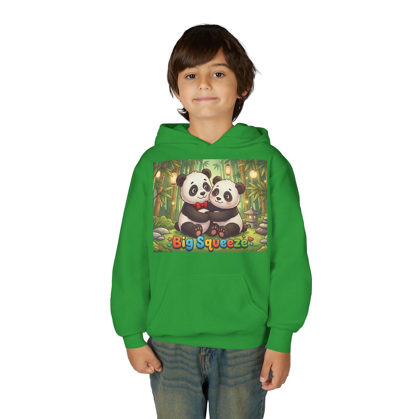 Big Squeeze Panda Youth Heavy Blend Hooded Sweatshirt