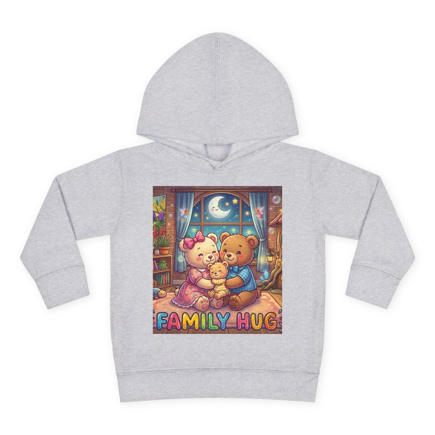 Family Hug Teddy Toddler Pullover Fleece Hoodie