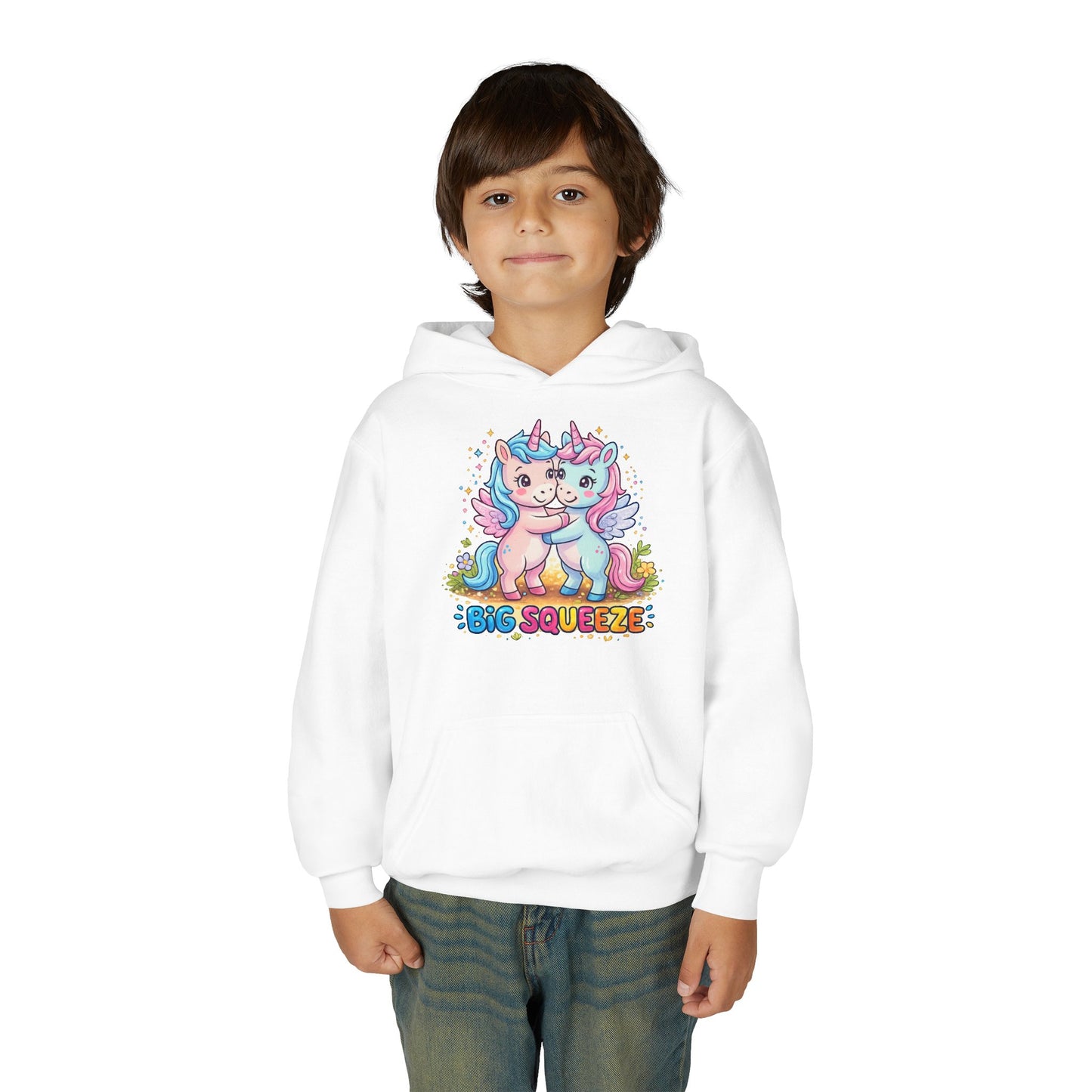Big Squeeze Unicorn Youth Heavy Blend Hooded Sweatshirt