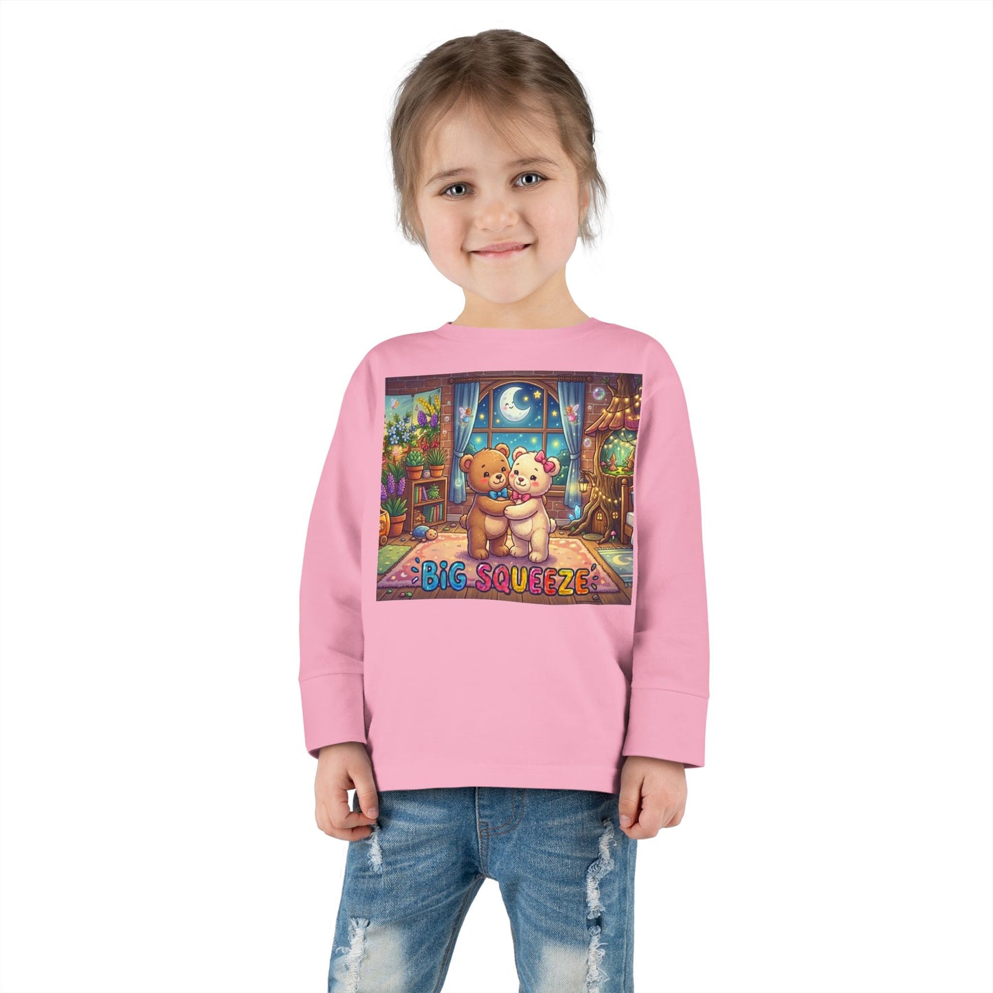 Big Squeeze Teddy Toddler Long Sleeve Tee