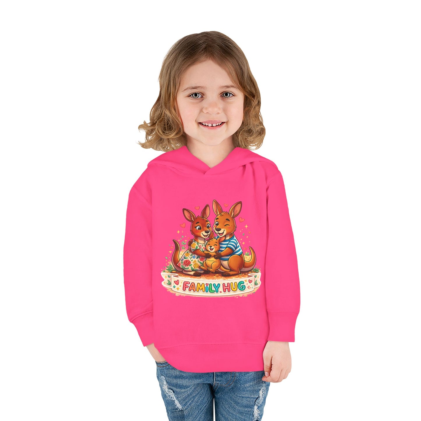 Family Hug Kangaroo Toddler Pullover Fleece Hoodie