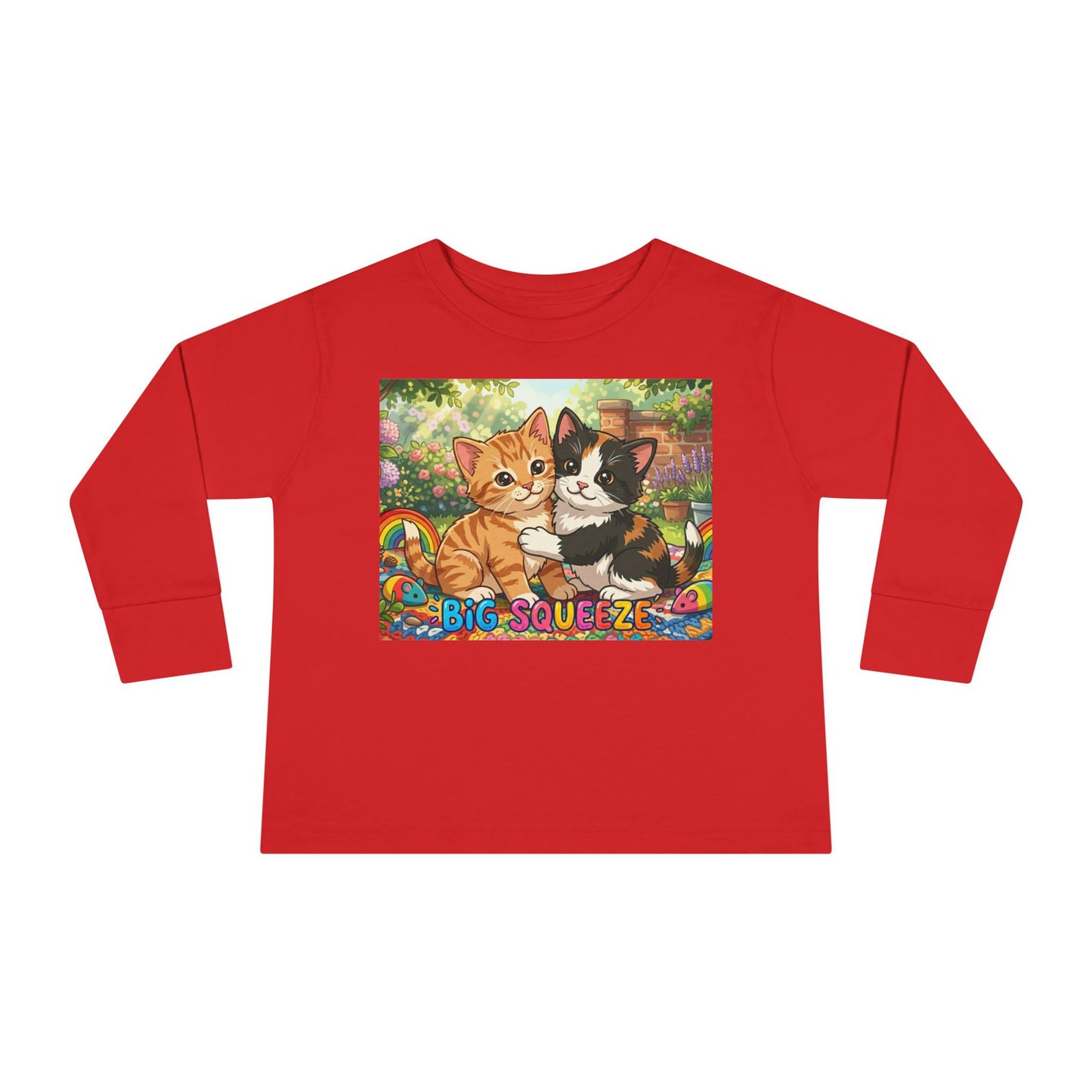 Big Squeeze Kitten Toddler Long Sleeve Tee