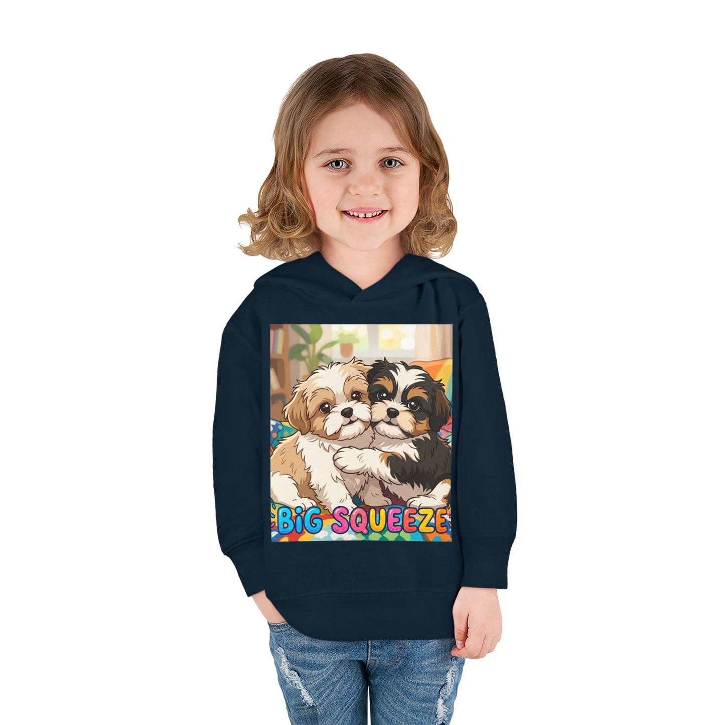 Big Squeeze Shih Tzu Toddler Pullover Fleece Hoodie
