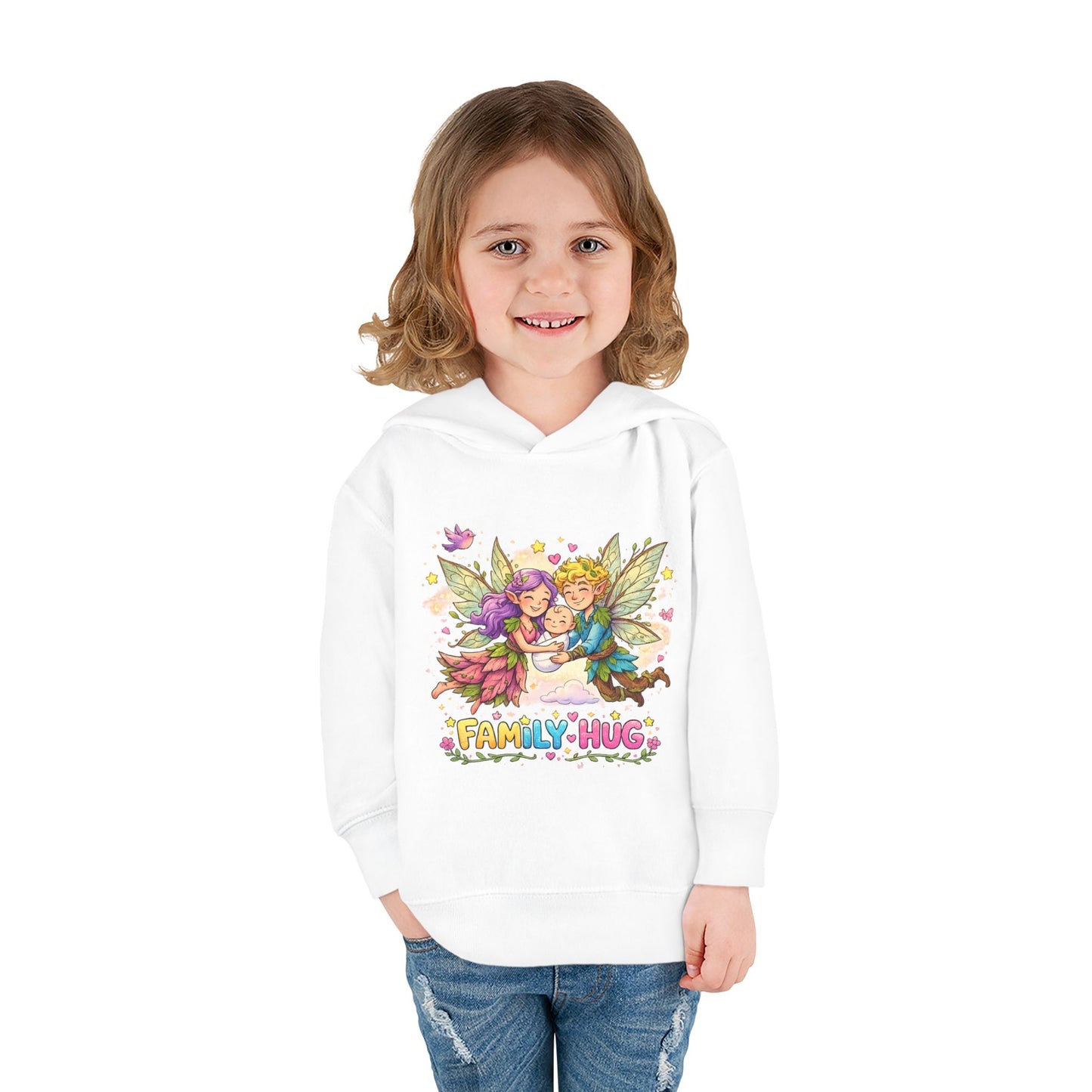 Family Hug Fairy Toddler Pullover Fleece Hoodie